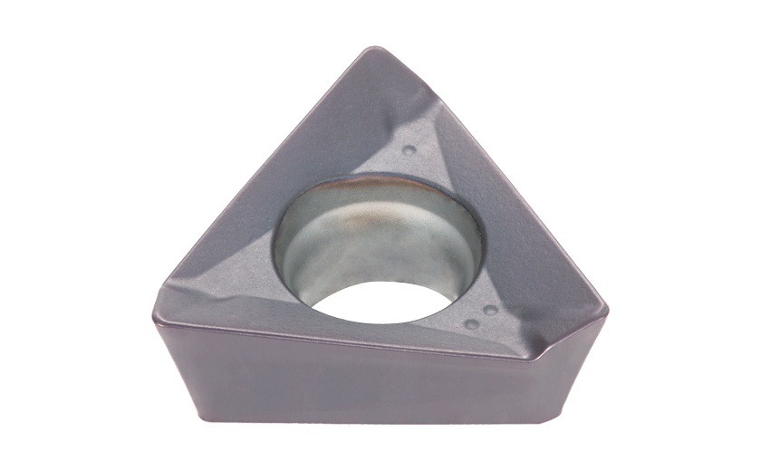 Picture of Tungaloy TOMT100416PDER-MJ AH120 Milling Insert Triangle AlTiN Carbide 0.063 Corner Radius