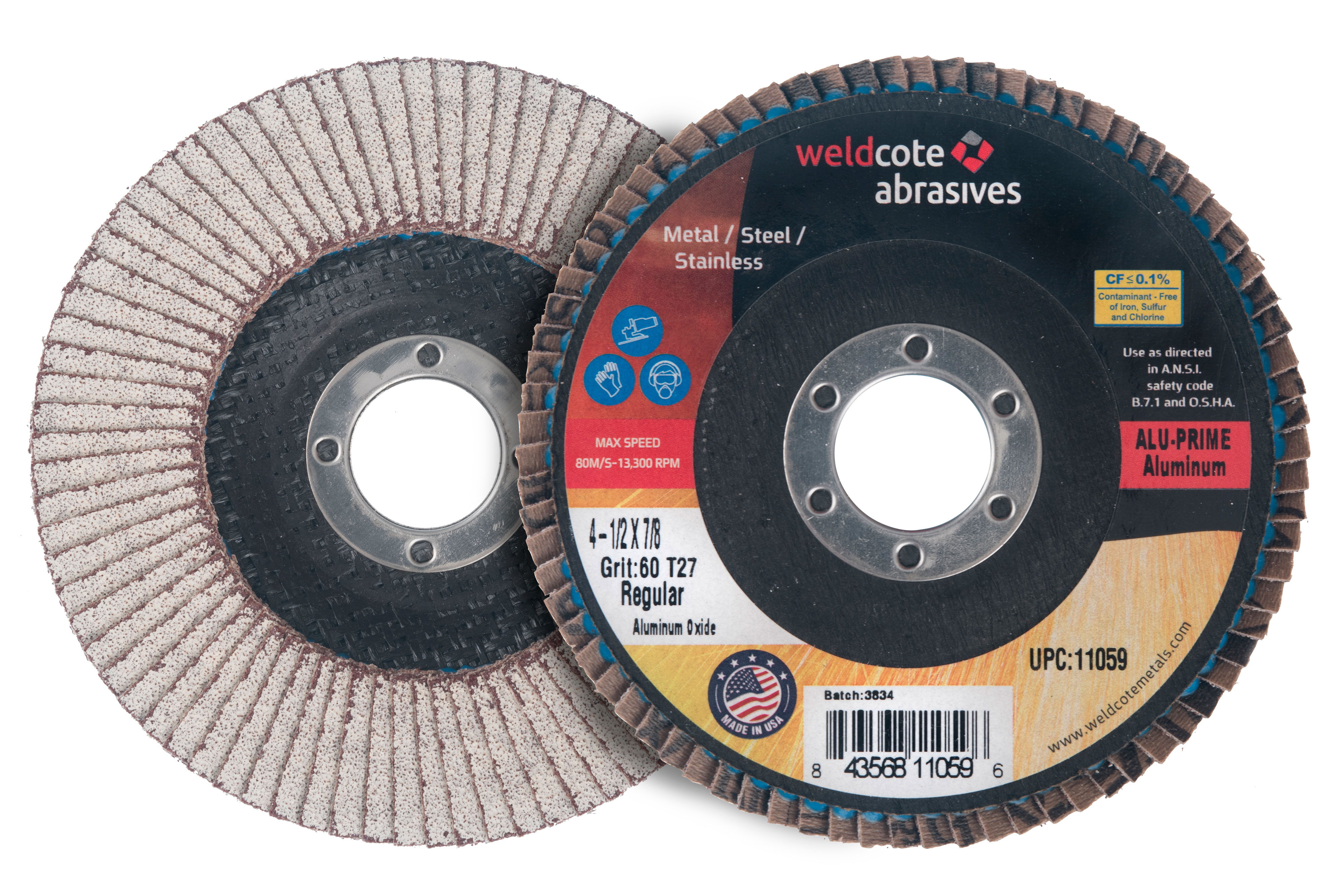 Picture of Weldcote 7 X 7/8 36 Grit Flap Disc Disc Flap