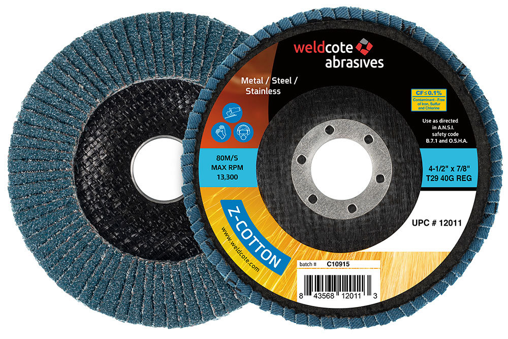 Picture of Weldcote 4 1/2 X 7/8 80 Grit Flap Disc Disc Flap