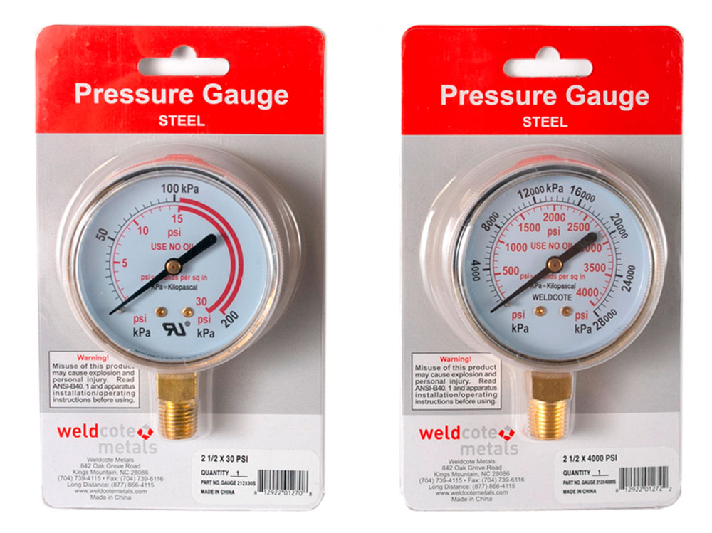 Picture of WeldCote Gauge2X200S Accessories Preassure Gauges Steel/Brass