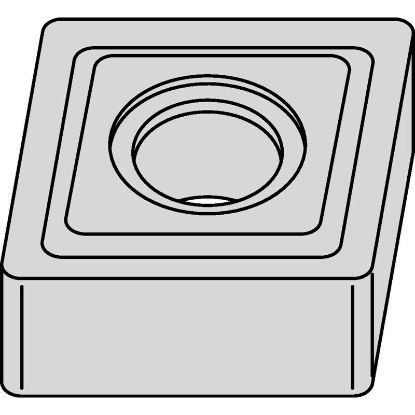 Picture of CNMG6427N TN20K Widia/Kennametal CNMG1906087N TN20K 80.0° Negative Carbide 0.0310 0.79mm Radius Medium, Semi Finishing