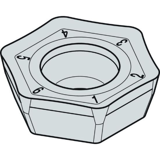 Show details for Widia/Kennametal HPGT06T3DZENGD WK15CM Milling Insert Hexagon Alumina 0.038 Corner Radius Picture of Widia/Kennametal HPGT06T3DZENGD WK15CM Milling Insert Hexagon Alumina 0.038 Corner Radius