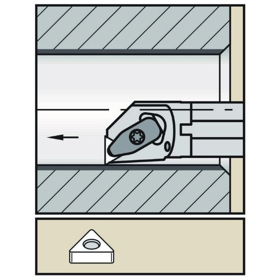 Picture of Widia/Kennametal A25RDTFineR16KC04 Triangle Insert Boring Bar 0.984