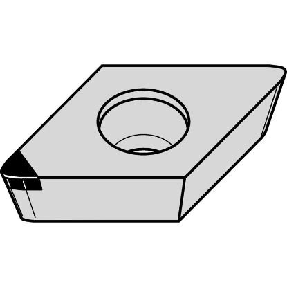 Picture of DPGW32.51FWST WDN00U Widia/Kennametal DPGW11T304FWST WDN00U 55.0° Positive PCD 0.0160 0.41mm Radius Roughing, Semi Finishing