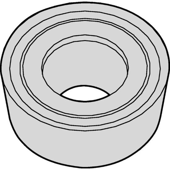 Picture of RCGT0803M0AL1 HCK10 Widia/Kennametal RCGT0803M0AL1 HCK10 Round Positive Carbide 0.1570 3.99mm Radius Finishing