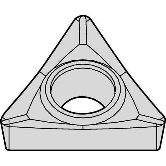 Picture of TCGT2151AL1 HWK10 Widia/Kennametal TCGT110204AL1 HWK10 Triangle Positive Carbide 0.0160 0.41mm Radius Finishing, Semi Finishing