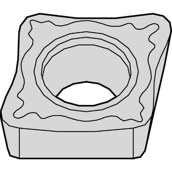 Picture of CCMT3141 THM Widia/Kennametal CCMT040441 THM 80.0° Positive Carbide 0.0160 0.41mm Radius Finishing, Semi Finishing