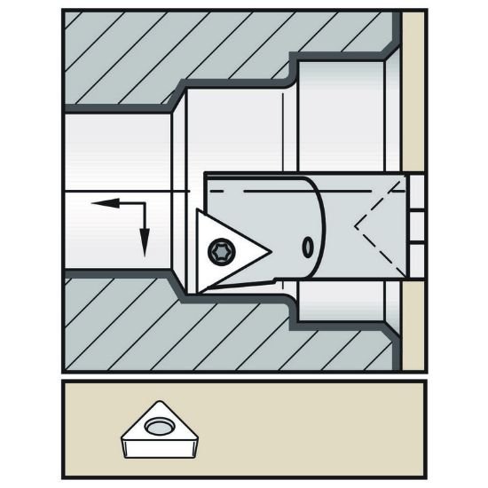 Picture of Widia/Kennametal E12Q-STFCL11 Triangle Insert Boring Bar 0.472