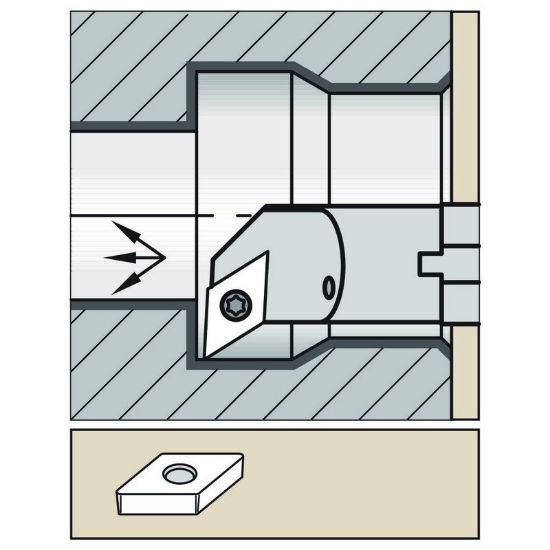 Picture of Widia/Kennametal E16RSDQCL07 55.0° Insert Boring Bar 0.629