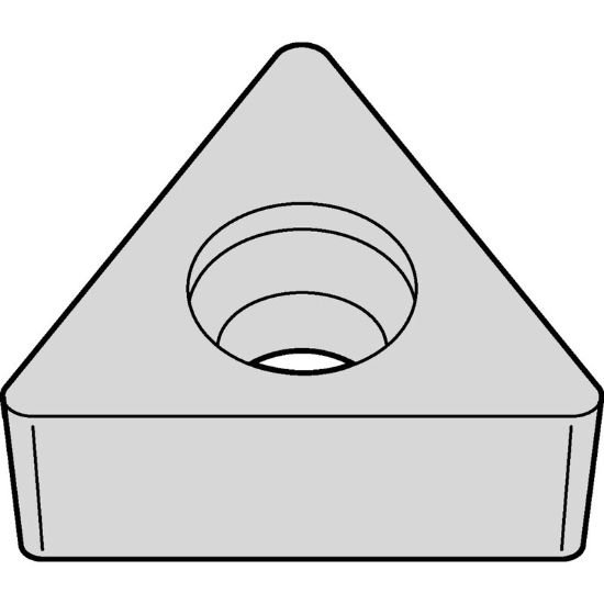 Picture of TPGA21.51 THM Widia/Kennametal TPGA110204 THM Triangle Positive Carbide 0.0160 0.41mm Radius Medium, Semi Finishing