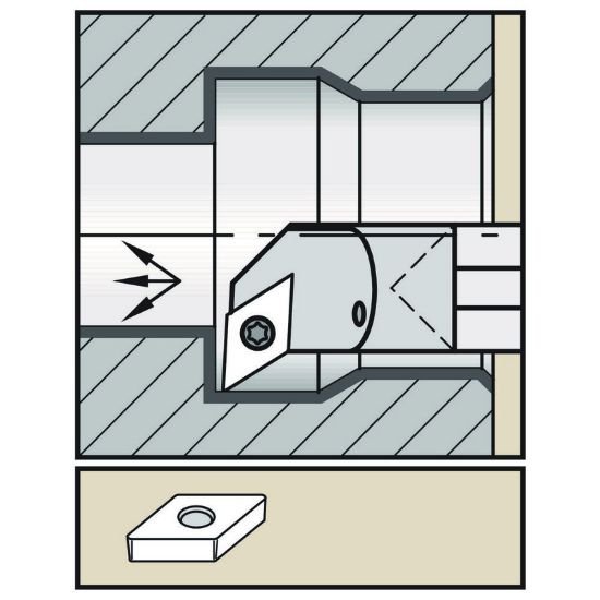 Picture of Widia/Kennametal E12Q-SDUCL07 55.0° Insert Boring Bar 0.472