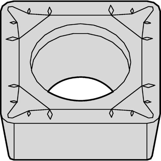 Picture of SCGT432AL3 HWK15 Widia/Kennametal SCGT120408AL3 HWK15 Square Positive Carbide 0.0310 0.79mm Radius Finishing, Semi Finishing