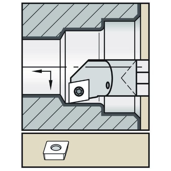 Picture of Widia/Kennametal E08KSCFCL06 80.0° Insert Boring Bar 0.315