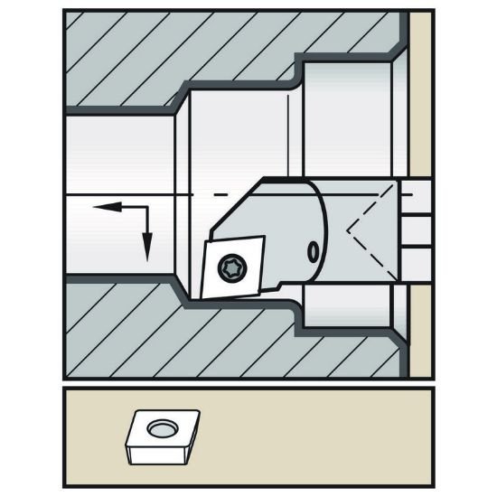 Picture of Widia/Kennametal E10MSCLCR06 80.0° Insert Boring Bar 0.393