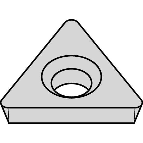 Picture of TDHB130805 CM1 Widia/Kennametal TDHB07S102 CM1 Triangle Positive Carbide 0.0070 0.18mm Radius Finishing, Semi Finishing