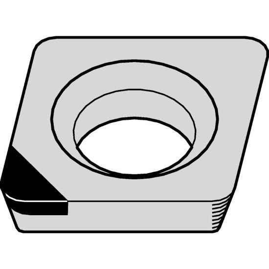 Picture of CDHB120605M WDN15U Widia/Kennametal CDHBS4T002M WDN15U 80.0° Positive PCD 0.0070 0.18mm Radius Finishing, Semi Finishing