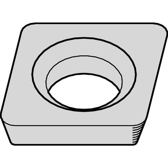 Picture of CDHB120605 WK20CT Widia/Kennametal CDHBS4T002 WK20CT 80.0° Positive Carbide 0.0070 0.18mm Radius Finishing, Semi Finishing