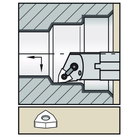 Picture of Widia/Kennametal A16TMWLNR4 Trigon Insert Boring Bar 1.000