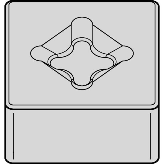 Picture of SNGX453T0820 CW5025 Widia/Kennametal SNGX120712T02020 CW5025 Square Negative Ceramic 0.0470 1.19mm Radius Medium, Semi Finishing