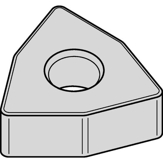 Picture of WNGA432T0820 CW5025 Widia/Kennametal WNGA080408T02020 CW5025 Trigon Negative Ceramic 0.0310 0.79mm Radius Medium, Semi Finishing