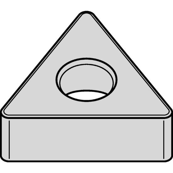 Picture of TNGA333T0820 CW2015 Widia/Kennametal TNGA160412T02020 CW2015 Triangle Negative Ceramic 0.0470 1.19mm Radius Roughing, Medium