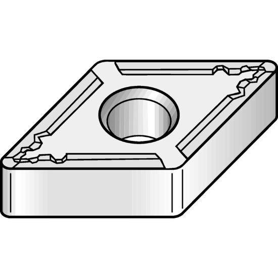 Picture of DNMG44122 TN6010 Widia/Kennametal DNMG15060422 TN6010 55.0° Negative Carbide 0.0160 0.41mm Radius Medium, Semi Finishing