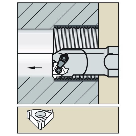 Picture of Widia/Kennametal S0612LSER2 Iso Thread Insert Boring Bar 0.750