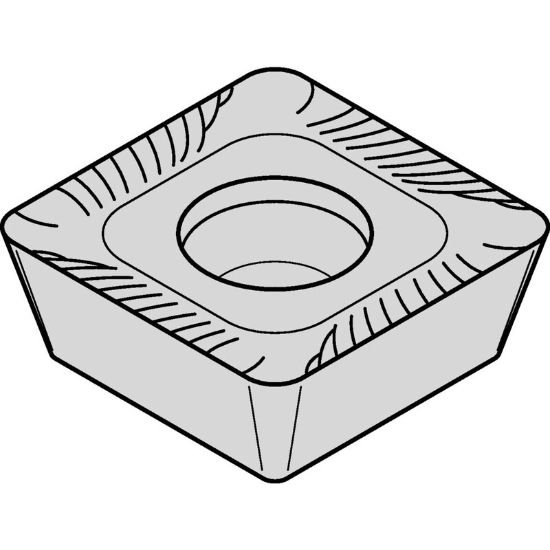 Picture of Widia/Kennametal SDMT43PDRML TN6540 Milling Insert Square TiAlN 0.046 Corner Radius