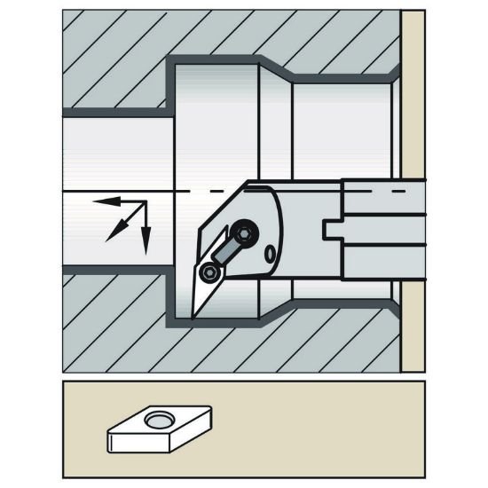 Picture of Widia/Kennametal A25RMVUNR16 35.0° Insert Boring Bar 0.984