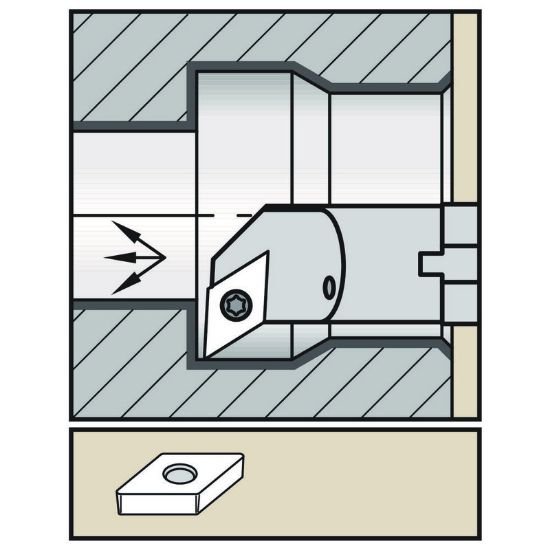 Picture of Widia/Kennametal A32TSDUCR15 55.0° Insert Boring Bar 1.259
