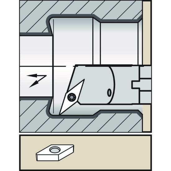 Picture of Widia/Kennametal A16RSVQBR11 35.0° Insert Boring Bar 0.629