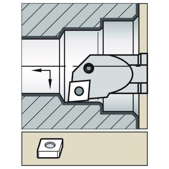 Picture of Widia/Kennametal A40TPCLNR16 80.0° Insert Boring Bar 1.574