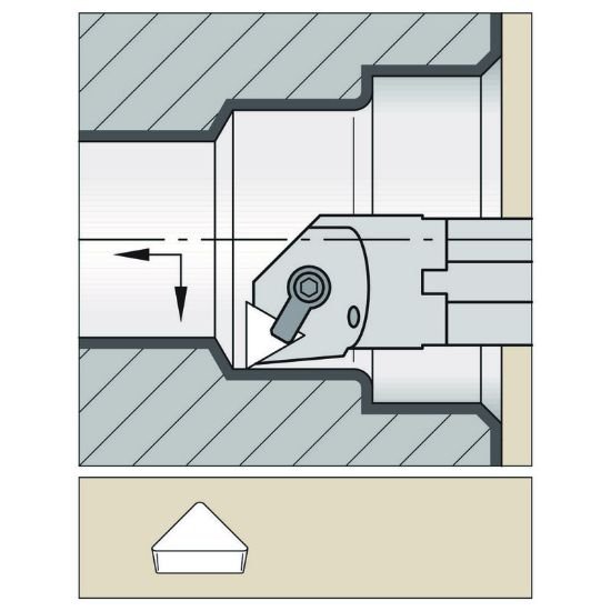 Picture of Widia/Kennametal A25RCTFPR16 Triangle Insert Boring Bar 0.984