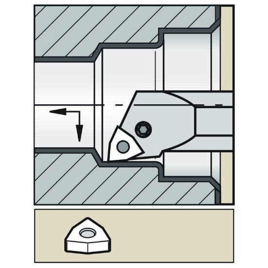 Picture of Widia/Kennametal A32SPWLNR08 Trigon Insert Boring Bar 1.259