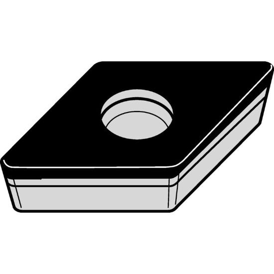 Picture of DCGW2151S0415C WBH10P Widia/Kennametal DCGW070204S01015C WBH10P 55.0° Positive CBN 0.0160 0.41mm Radius Finishing, Semi Finishing