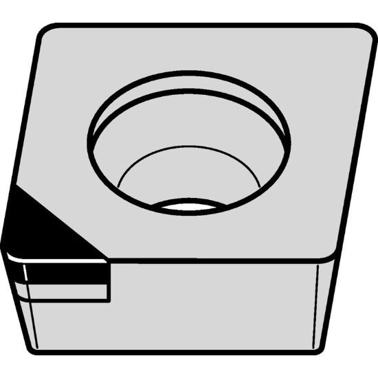 Picture of CPGW21.52FST WDN25U Widia/Kennametal CPGW060208FST WDN25U 80.0° Positive PCD 0.0310 0.79mm Radius Medium, Semi Finishing