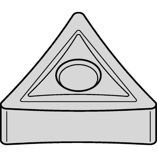 Picture of TNGP3305 TN15U Widia/Kennametal TNGP160402 TN15U Triangle Negative Carbide 0.0080 0.20mm Radius Roughing, Medium