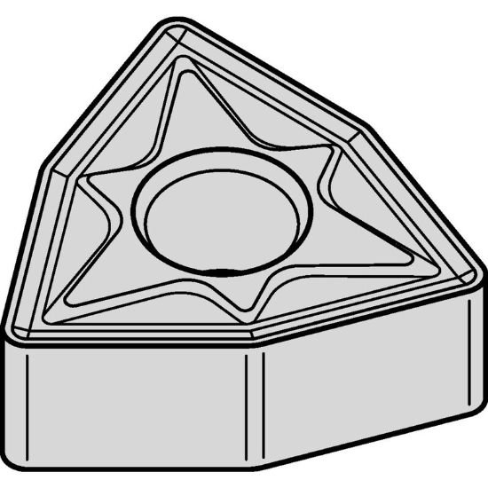Picture of WNMG4336P TN20P Widia/Kennametal WNMG0804126P TN20P Trigon Negative Carbide 0.0470 1.19mm Radius Medium, Semi Finishing