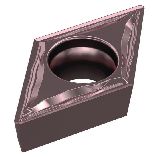 Picture of DCMT21.51FP WM25CT Widia/Kennametal DCMT070204FP WM25CT 55.0° Positive Carbide 0.0160 0.41mm Radius Medium, Semi Finishing