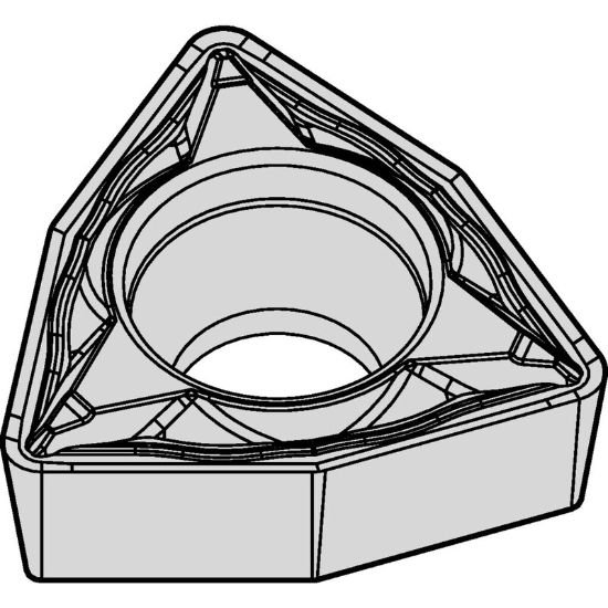Picture of WP3 MT2.52FP WM25CT Widia/Kennametal WPMT06T308FP WM25CT Trigon Positive Carbide 0.0310 0.79mm Radius Finishing, Semi Finishing