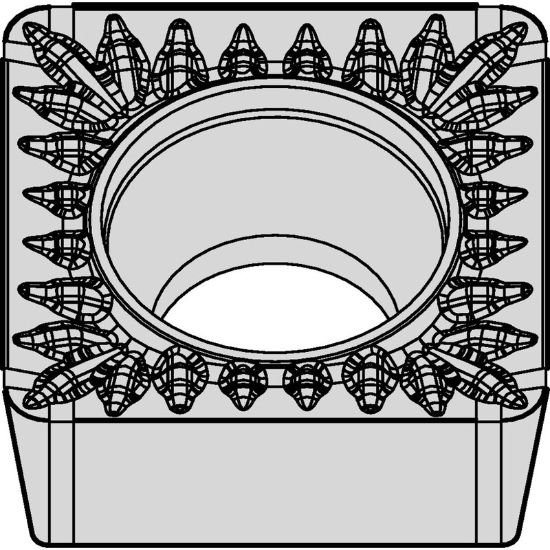Picture of SCMT32.51 MP WP25CT Widia/Kennametal SCMT09T304MP WP25CT Square Positive Carbide 0.0160 0.41mm Radius Medium, Semi Finishing