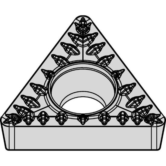 Picture of TCMT32.51MP WP25CT Widia/Kennametal TCMT16T304MP WP25CT Triangle Positive Carbide 0.0160 0.41mm Radius Finishing, Semi Finishing
