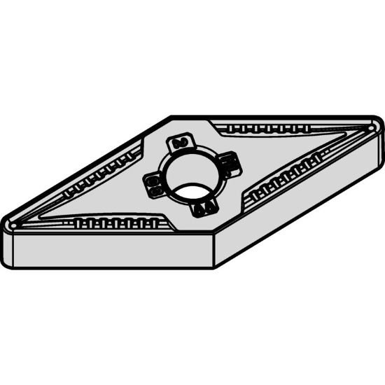 Picture of VNMG332ML WP25CT Widia/Kennametal VNMG160408ML WP25CT 35.0° Negative Carbide 0.0310 0.79mm Radius Medium, Semi Finishing