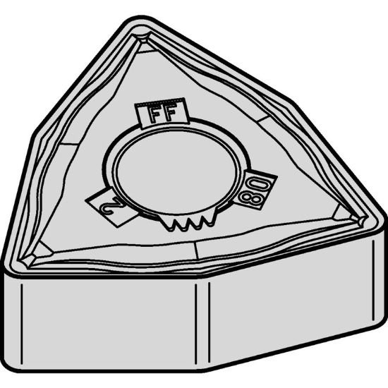 Picture of WNMG432FF WP15CT Widia/Kennametal WNMG080408FF WP15CT Trigon Negative Carbide 0.0310 0.79mm Radius Finishing, Semi Finishing