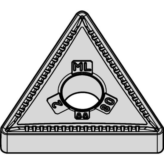 Picture of TNMG331ML WP15CT Widia/Kennametal TNMG160404ML WP15CT Triangle Negative Carbide 0.0160 0.41mm Radius Medium, Semi Finishing
