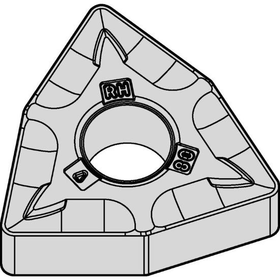 Picture of WNMG332RH WP25CT Widia/Kennametal WNMG060408RH WP25CT Trigon Negative Carbide 0.0310 0.79mm Radius Medium, Semi Finishing