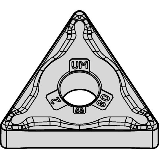 Picture of TNMG331UM WM25CT Widia/Kennametal TNMG160404UM WM25CT Triangle Negative Carbide 0.0160 0.41mm Radius Medium, Semi Finishing