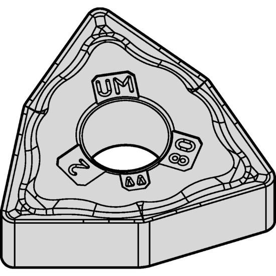 Picture of WNMG432UM WM25CT Widia/Kennametal WNMG080408UM WM25CT Trigon Negative Carbide 0.0310 0.79mm Radius Medium, Semi Finishing