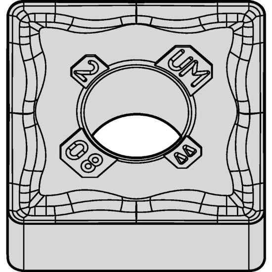 Picture of SNMG433UM WM35CT Widia/Kennametal SNMG120412UM WM35CT Square Negative Carbide 0.0470 1.19mm Radius Medium, Semi Finishing