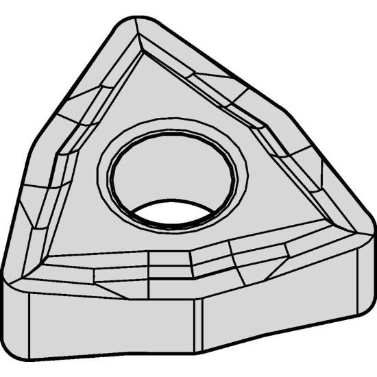 Picture of WNMP432 WS10PT Widia/Kennametal WNMP080408 WS10PT Trigon Negative Carbide 0.0310 0.79mm Radius Medium, Semi Finishing
